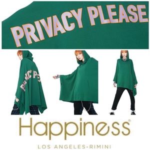 HAPPINESS Women’s PRIVACY PLEASE Hoodie Green Lit